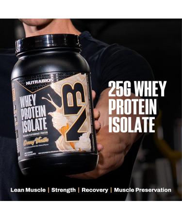 NutraBio 100% Whey Protein Isolate Protein Powder, 25g Protein with Complete Amino Acid Profile, Non-GMO, Soy & Gluten Free, Low Carb, Low Calorie Whey Protein Powder, Creamy Vanilla, 2 Lbs Vanilla 2 Pound (Pack of 1) - Buy Online on GoSupps.com