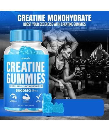Buy Creatine Gummies - 5g Creatine Monohydrate for Strength & Endurance | 60 Micronized Gummies for Men & Women - International Shipping Available - Buy Online on GoSupps.com