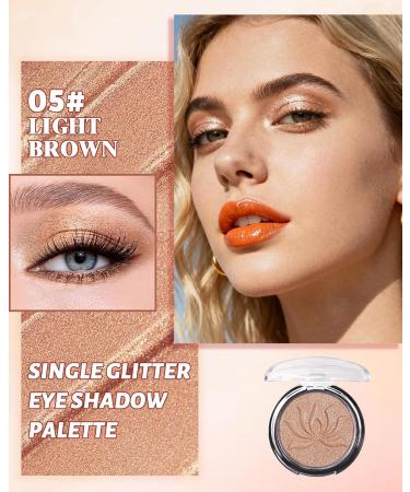  Lestpola Orange-Brown Glitter Eyeshadow Unique Diamond Shimmer Eyeshadow Palette Creamy Texture Long Lasting High Shine Waterproof Multi-purpose for Face and Eye - Buy Online on GoSupps.com