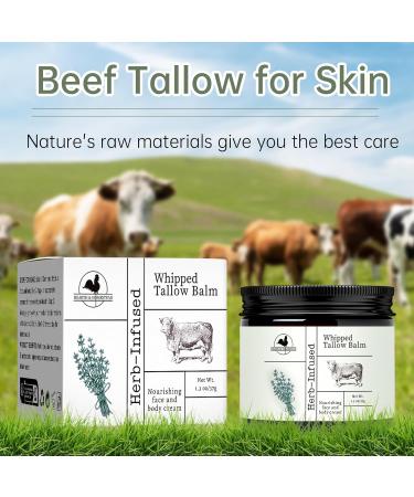 Handmade Whipped Tallow Balm - Whipped Moisturizer for Face & Body - All-Natural Skin Care for Soft Hydrated Skin Organic Body Butter with Infused Olive Oil for Eczema Rosacea Baby - 1.3 oz - Buy Online on GoSupps.com