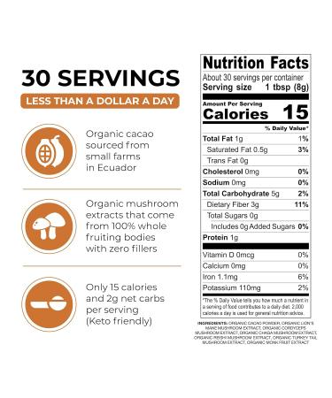 Mushroom Chai (90 Servings) + Mushroom Hot Chocolate - Buy Online on GoSupps.com