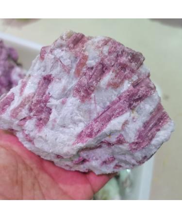 Reiki Crystal 80-560g 1pcs Natural Tourmaline of Plum Blossom Crystal Cluster Specimen Stones for Teaching Dream Home Decor Can be Used for Crystal Cluster (Size : 110-140g)