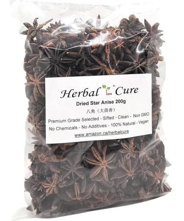 Herbal Cure - Illicium verum Chinese Star Anise Ba Jiao 200g- Natural Vegan Spice - Product of China - Buy Online on GoSupps.com