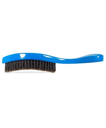 Torino Pro 350 Wave Brush by Brush King - Medium Curve Waves Brush with 100% Boar Bristles - True Texture for 360 Waves - Blue, 1 Count - Buy Online on GoSupps.com