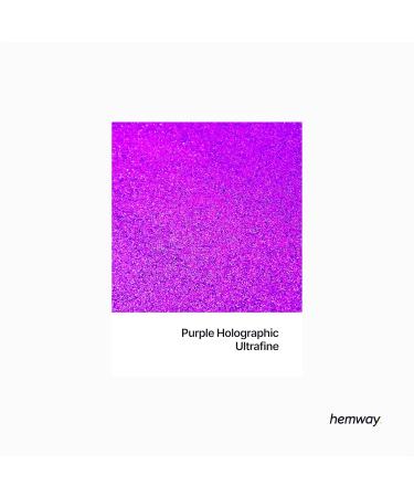 Hemway Ultrafine Glitter - Purple Holographic 100g | Cosmetic Safe Extra Fine Sparkle for Crafts & DIY - Buy Online on GoSupps.com