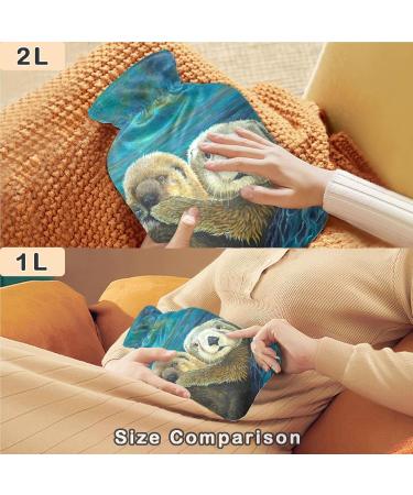 Naanle Otter Hot Water Bottle - 2L Large Transparent Thermo Bag for Pain Relief & Hot/Cold Therapy - Ideal for Bed Hands & Feet - Buy Online on GoSupps.com
