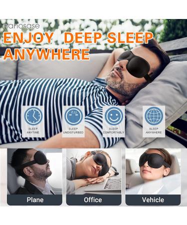 Nanosase 3D Sleep Mask HD Memory Foam Blindfold - Red | Comfortable & Light Eye Mask - Buy Online on GoSupps.com