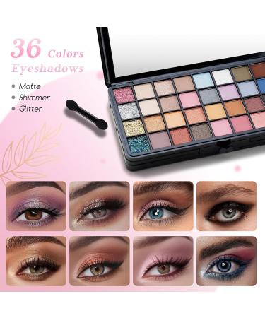 Color Nymph All In One Makeup Set - 36 Colors Eyeshadows & More | Portable Travel Makeup Kit Gift for Teens & Women - Buy Online on GoSupps.com