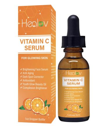 Vitamin C Serum for Glowing Skin, 1oz Dropper Bottle – Cleansing Face Serum Anti Aging Spot Corrector Antioxidant Youth Glow Beauty Oil – Complexion Corrector, Cleanser, Smoother