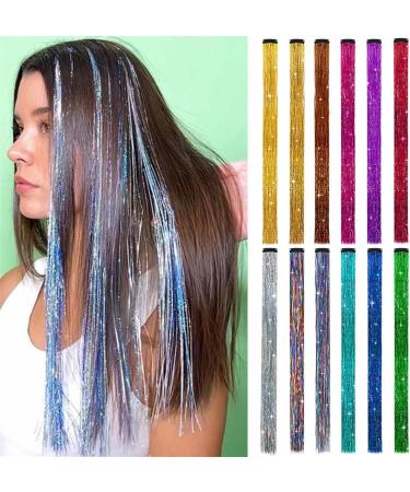 Hair Extensions Clip In Hair Extensions Colored Hair Extensions 22Inch Straight Color Clip in on Hair Extension Rainbow Party Highlights Synthetic Hairpiece for Girls Hair Pieces(5-sancai) 22inches 5-sancai - Buy Online on GoSupps.com