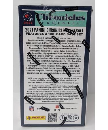 2021 Panini Chronicles NFL Football Blaster Box - 42 Cards, 4 Prestige Rookies, 8 Pink Parallels - Buy Online on GoSupps.com