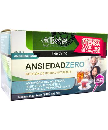 Ansiedadzero Tea by Betel Natural - Natural Support for Health and Relaxation - 24 Tea Bags (Formely Ansiedadmax)