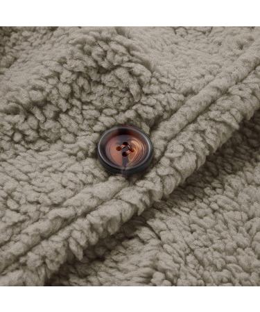 Hanxiulin Oversized Plush Hoodie Jacket for Women - Warm Lined Fleece Coat in Gray - Perfect for Cold Weather - Buy Online on GoSupps.com