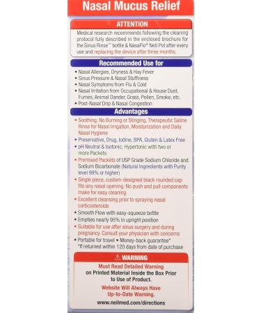 Sinus Rinse Adult Bottle Kit 8 Oz - Clear Sinus Congestion Quickly - Buy Online on GoSupps.com