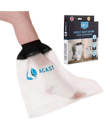 ACAST Waterproof Foot Cast Cover For Shower - Easy To Use Reusable Waterproof Protector For Foot Toe Ankle wounds Plaster Foot Dressing Protector - Free E-book Included