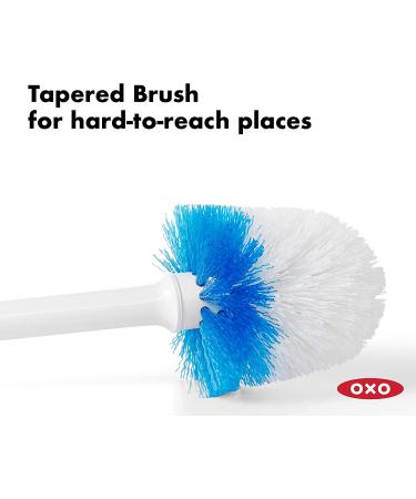 OXO Good Grips Compact Toilet Brush & Canister - White - 6 x 4.75 x 17.25 - Ergonomic Design for Efficient Cleaning - Buy Online on GoSupps.com