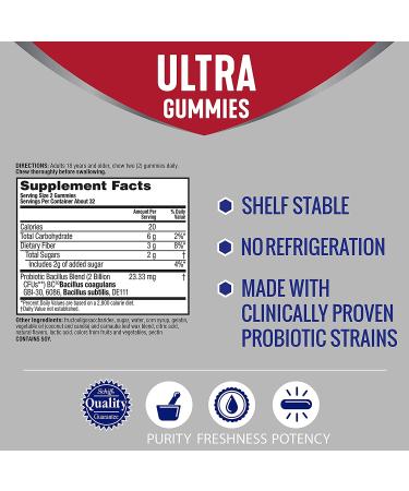 Schiff Digestive Advantage Multi-Strain Probiotic Ultra 65 Gummies - Boost Gut Health & Digestive Support - Buy Online on GoSupps.com