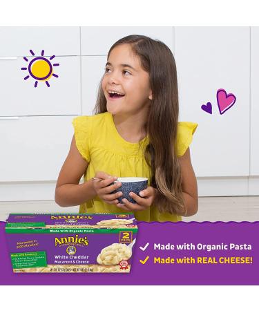 Annie's White Cheddar Mac & Cheese Microwave Cup - 4.02 oz (Pack of 2) - Buy Online on GoSupps.com