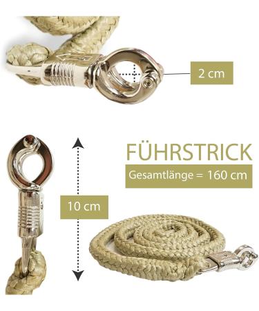 Buy Olive 1.60m Lead Rope with Panic Hook for Horses Ponies & Donkeys | Stylish Tie Rope Designs - Buy Online on GoSupps.com
