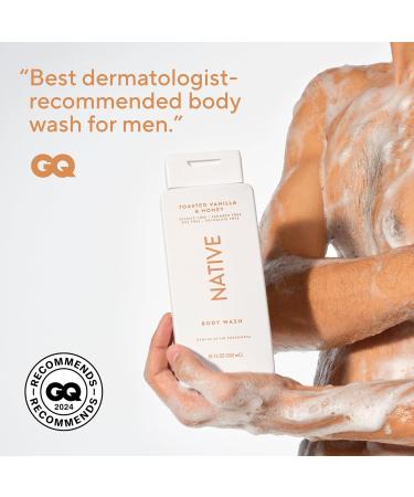 Native Body Wash Contains Naturally Derived Ingredients | For Women & Men Sulfate Paraben & Dye Free Leaving Skin Soft and Hydrated | Toasted Vanilla & Honey 18 oz - Buy Online on GoSupps.com