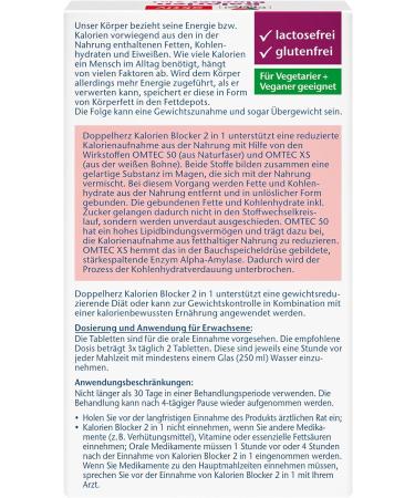 Double Heart Calories Blocker 2 in 1 - Vegan 30 Tablets for Obesity Treatment & Prevention - International Shipping Available - Buy Online on GoSupps.com