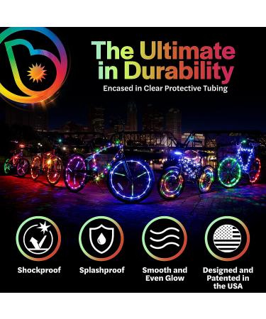 Brightz LED Bike Wheel Lights - Colorful Pack of 2 Tire Lights for Night Riding - Fun Decoration Accessories for Kids & Adults - Buy Online on GoSupps.com