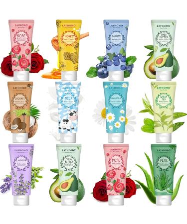 12 Pack Body Lotion Gift Set for Women Natural Fragrance Body Care Cream Moisturizing Travel Size Body Lotion With Shea Butter and Aloe Bulk Body Lotion Sets Christmas Stocking Stuffers Valentines Day Mother's Day Gifts...