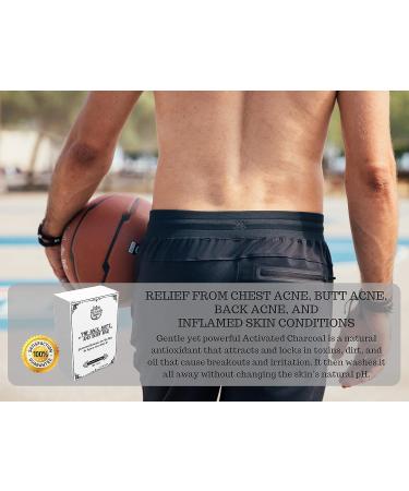 The Medicinal Soap Co. Tea Tree Activated Charcoal Back, Butt, and Body Bar - Natural Acne and Eczema Relief - 5 oz - Buy Online on GoSupps.com