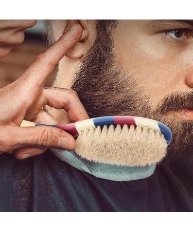 Buy Professional Barber Straight Edge Razor & Fade Brush Set | 5 Blades for Close Shaving & Hair Cutting | Red/White/Blue - Buy Online on GoSupps.com