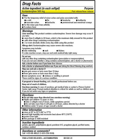 Welly Remedies Acetaminophen: OTC Pain & Fever Reliever for Effective Relief - Buy Online on GoSupps.com