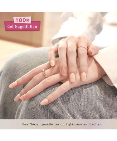 Danni & Toni Half-Hardened Gel Nail Films Biachide Dreams Pale Brown Pink Gold Foil Self-Adhesive Nail Stickers 28 Wraps Perfect for DIY Nail Art - Buy Online on GoSupps.com