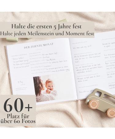 Baby Memory Book - 132 Pages Baby Diary & Photo Album | Perfect Newborn Gift for Boys & Girls | Collect Memories (10x15 cm & 13x18 cm Photos Cream) - Buy Online on GoSupps.com