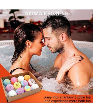 KASTU Bath Bombs 12-Piece Gift Set with Essential Oils for Stress Relief and Moisturizing Dry Skin - Perfect Father's Day Gift Idea for Men and Women - Buy Online on GoSupps.com