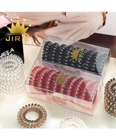 JIRIS Spiral Hair Ties for Women and Girls - No Crease, Waterproof, Elastic Coil Hair Ties - Colorful Ponytail Holder - Buy Online on GoSupps.com