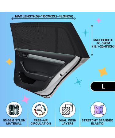 Universal Cagaya Sun Protection Car Curtains for Babies & Pets - 2 Piece Window Shades | UV Shield & Block Sunlight - Buy Online on GoSupps.com