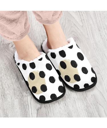 RPlife Spa Slippers - Green Watercolor Cactus & Succulents Comfortable Multicolored House Slippers for Women with Cute Black Dots - Perfect for Guests - Buy Online on GoSupps.com
