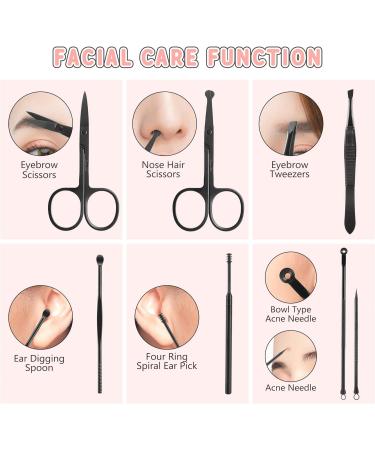 Jubolion 19pcs Stainless Steel Manicure Set with Leather Case - Professional Nail Clippers and Pedicure Kit for Men and Women, Perfect for Home and Travel - Buy Online on GoSupps.com