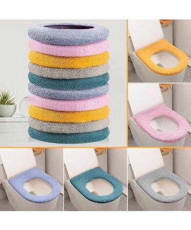 Riakrum 10 Pcs Soft Thicker Toilet Seat Cover Pads - Washable & Comfortable Seat Warmer for Bathroom & Travel - Buy Online on GoSupps.com