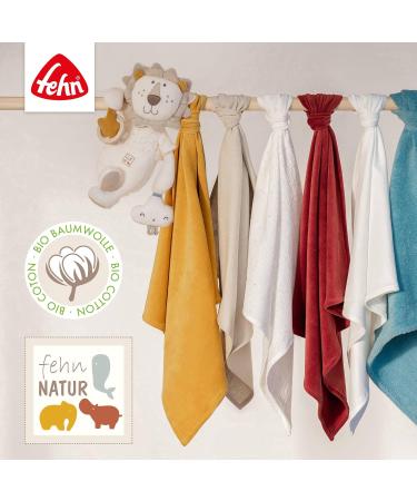 Fehn Baby Zebra Bathing Towel - Organic Cotton Hooded Poncho for Toddlers 55x110 cm - Soft Musselin Baby Bath Towel - Buy Online on GoSupps.com