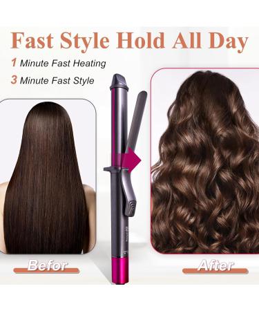 Hair Curling Iron Wand 1-1/4-Inch - 5.2" Long Barrel for Fast Curling Dual Voltage Ceramic Coating - Buy Online on GoSupps.com
