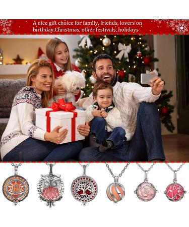 6-Piece Diffuser Locket Necklace Set with Aromatherapy Oil Pendant and Refill Pads - Stainless Steel Necklace for Women and Girls - Buy Online on GoSupps.com