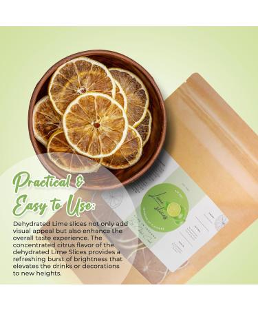Dried Lime Slices for Cocktails - Sugar-Free Citrus Garnish (250g) - Buy Online on GoSupps.com