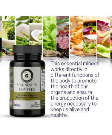 Magnesium Complex 460mg Citrate + Potassium Citrate 90 Capsules - 90 Days Supply - Buy Online on GoSupps.com