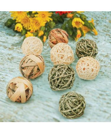 9-Piece Chewing Case Set for Small Animals - Natural Grass Toys for Rabbits Guinea Pigs & Chinchillas - Buy Online on GoSupps.com
