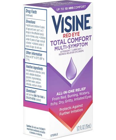 Visine Multi-Symptom Eye Drops - 0.5 fl. oz (Pack of 2) | Astringent Lubricant & Redness Reliever for Dry Irritated Eyes - Shop Internationally - Buy Online on GoSupps.com