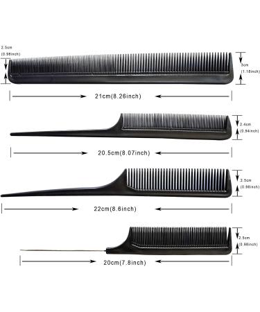 10PCS Black Hair Comb Set - Professional Salon Styling Comb for Women Men Kids | Anti-Static Barbers Brush Combs - Buy Online on GoSupps.com