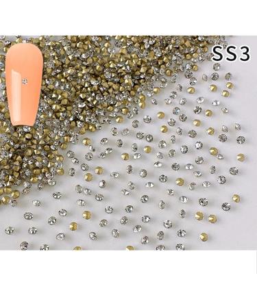 FEIlei Clear Nail Rhinestones 3D Nail Gems Nail Diamonds Pointed Back Nail Stones - Buy Online on GoSupps.com