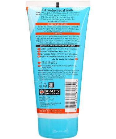 BEAUTY FORMULAS FACIAL WASH OIL CONTROL 150ML White - Buy Online on GoSupps.com