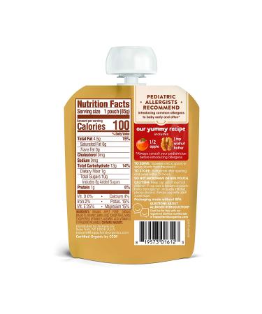Happy Family Organics Nutty Blends: Organic Apples & Walnut Butter for 6+ Months (3 oz) - Buy Online on GoSupps.com