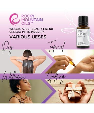 Rocky Mountain Oils Hair Support Essential Oil Blend | 100% Pure Natural Aromatherapy for Hair Growth & Home Cleaning - 15ml - Buy Online on GoSupps.com